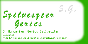 szilveszter gerics business card